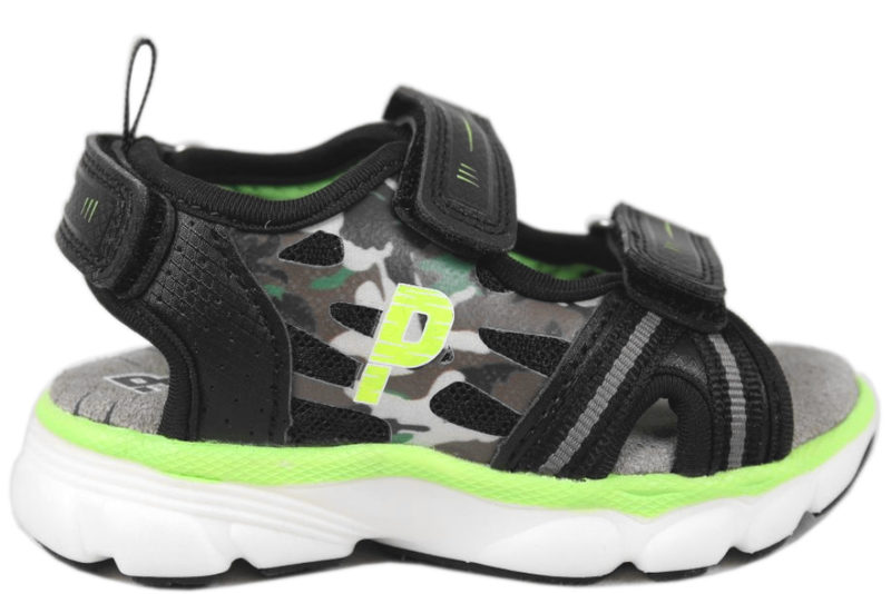 PONNY SORT SANDAL MED LYS