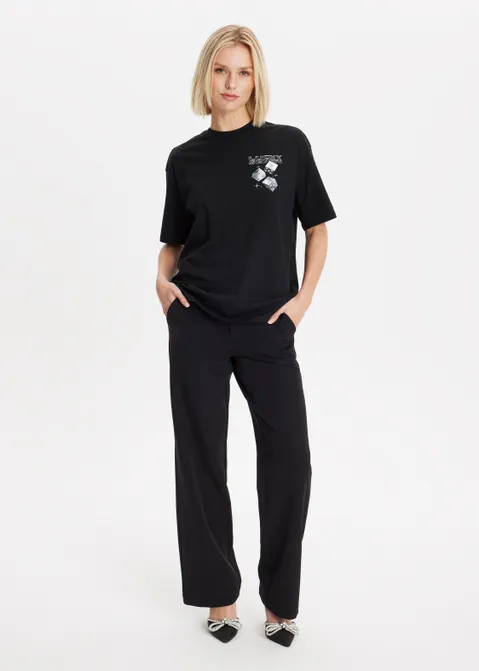 T-shirt lucky seven zwart (ZWART)