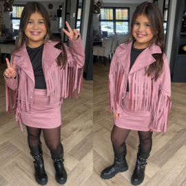 Western fringe set - roze