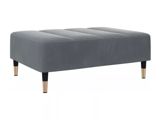 Repose-pied gris foncé 77x55x31 cm velours