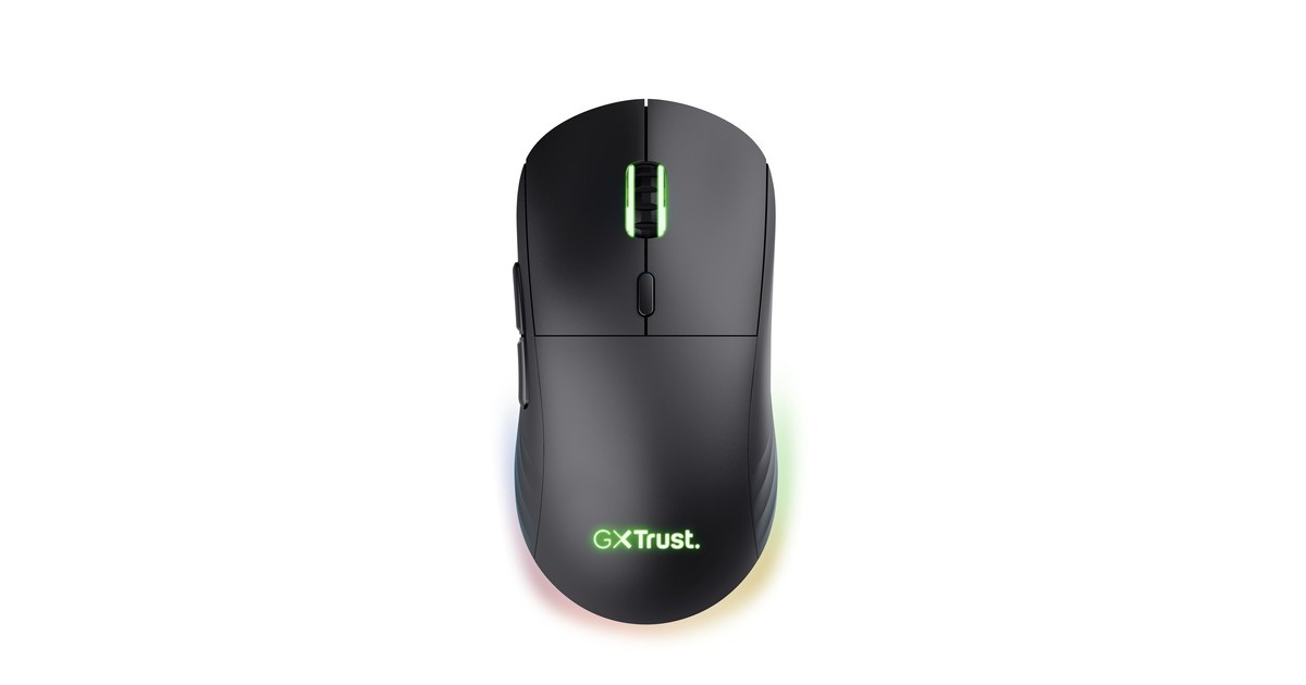 TrustGXT 927 Redex+ draadloze gaming muis met hoog prestatieniveau  (Zwart, RGB | 100 - 25.600 dpi | PS4 | PS5 | XBOX series X|S)