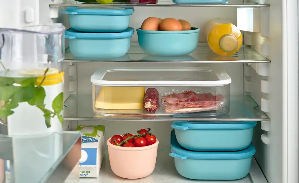 Mepal Multischüssel-Set, 3-teilig / 0,5l, 1,0l, 2,0l Cirqula Blau Je 1 Schüssel 0,5l, 1,0l und 2,0l Rechteckig