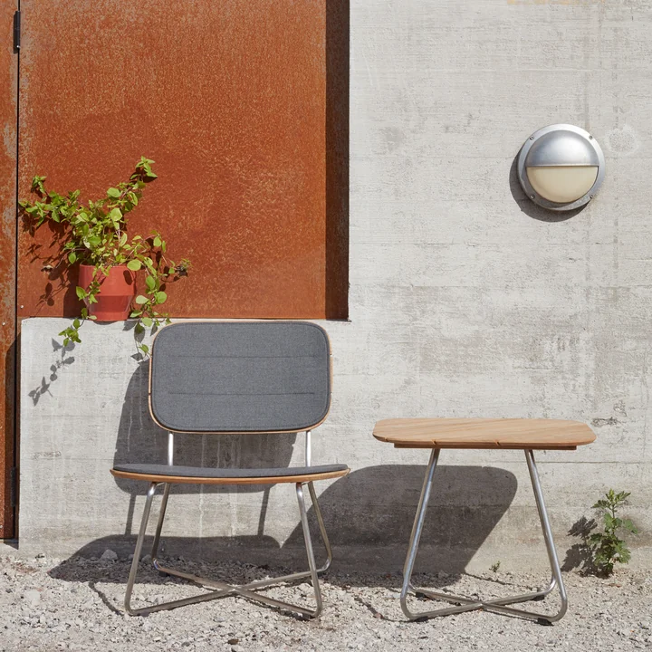 Fritz Hansen - Skagerak Lilium Lounge Tisch 60 x 60 cm, Teak / Edelstahl