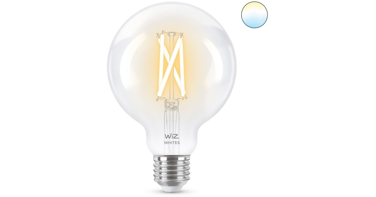 WiZFilament doorzichtig G95 E27 ledlamp  (Wifi + Bluetooth protocol)