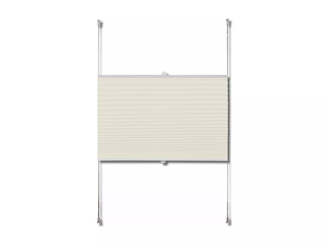 Store plissé en crème crème 80 x 125 x 125 cm 4102209