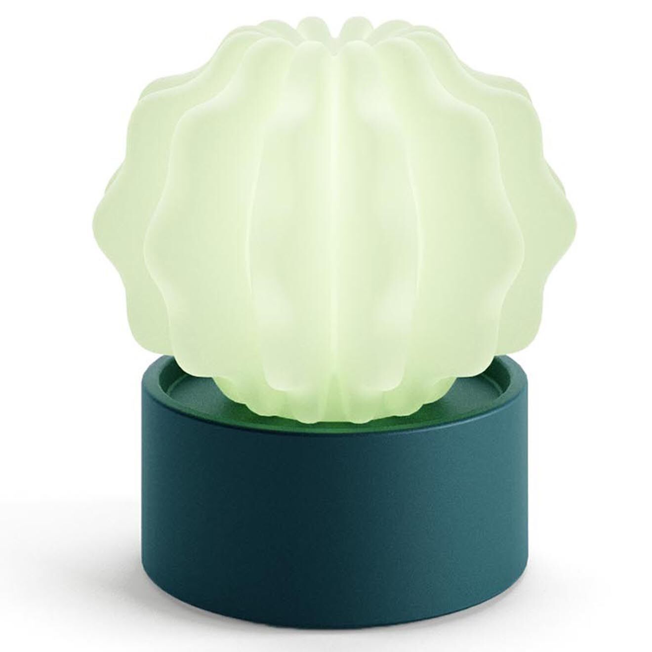 Serralunga Grand cactus lumineux Design par Alessandra Baldereschi vert paon - 35x38x35 cm