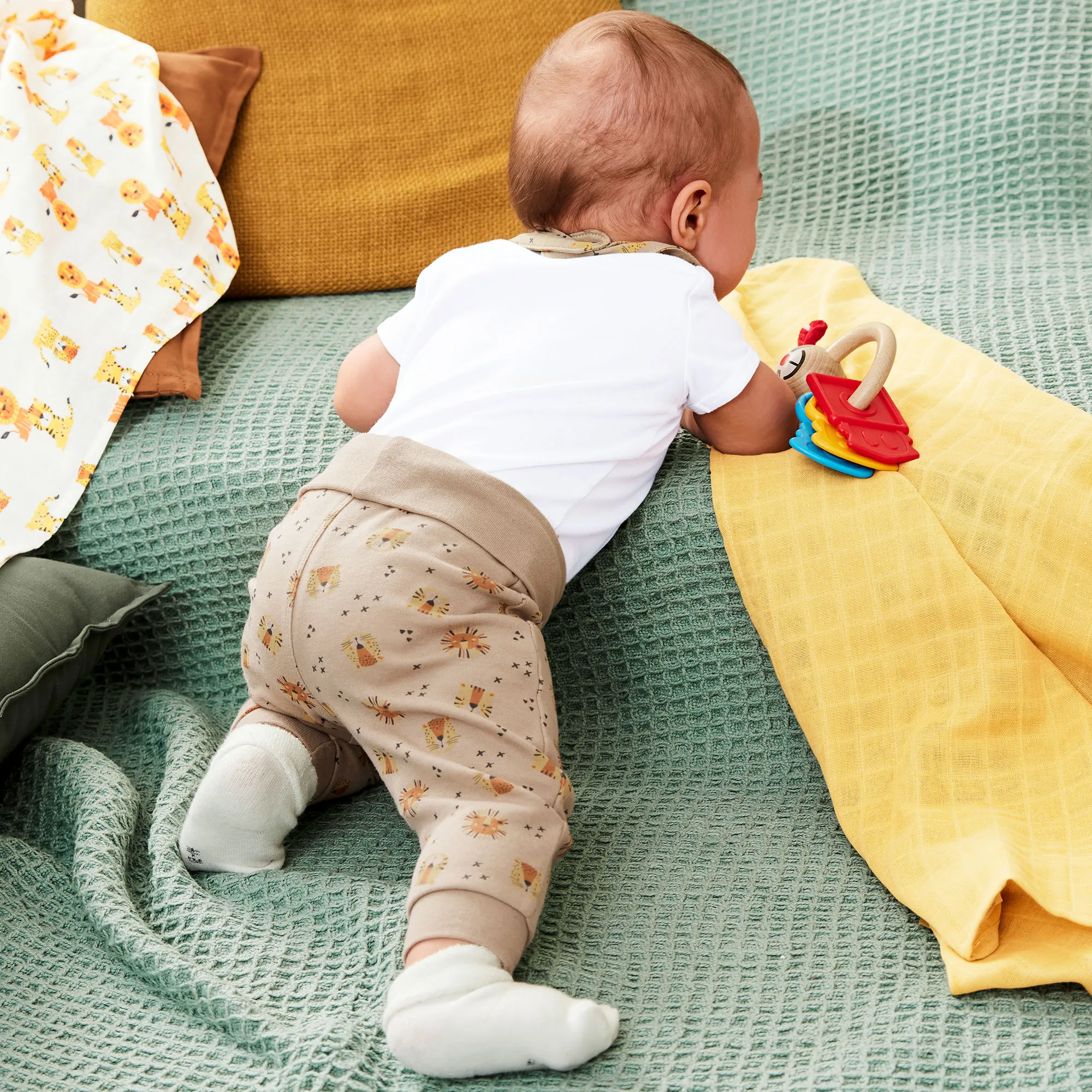 Baby-Jungen-Set mit Löwen-Muster, 3-teilig