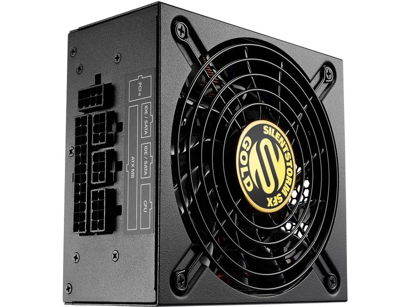 Sharkoon Netzteil SilentStorm SFX Gold 500 W SFX-Netzteil mit 120-mm-Lüfter