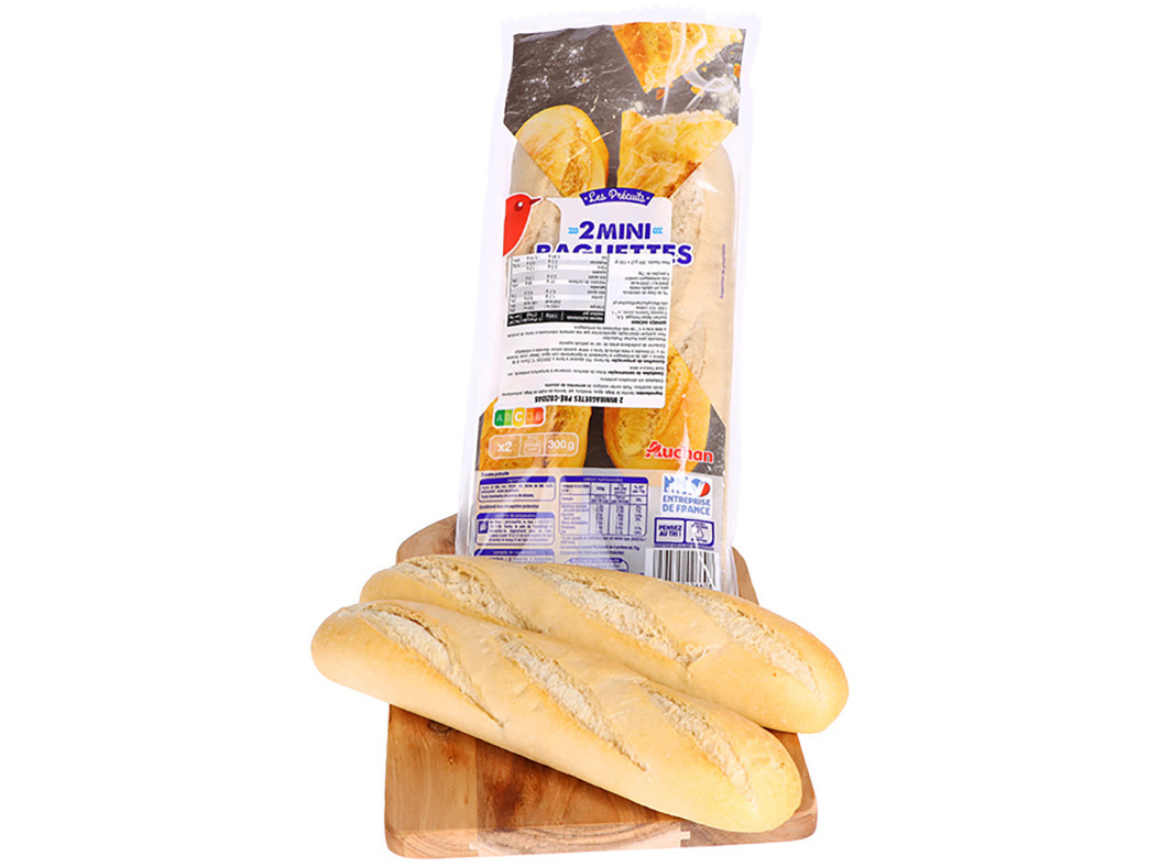 BAGUETES MINI AUCHAN PRÉ COZIDAS 2X150G