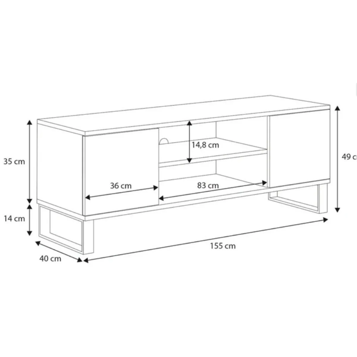 kobi Meuble TV 155 cm