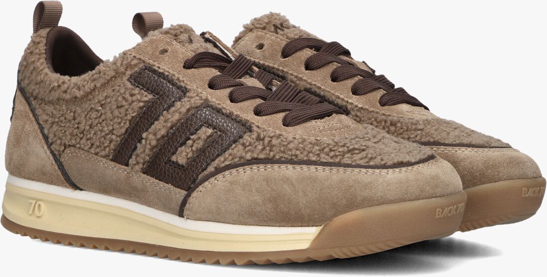 bruine back70 lage sneakers jogger teddy