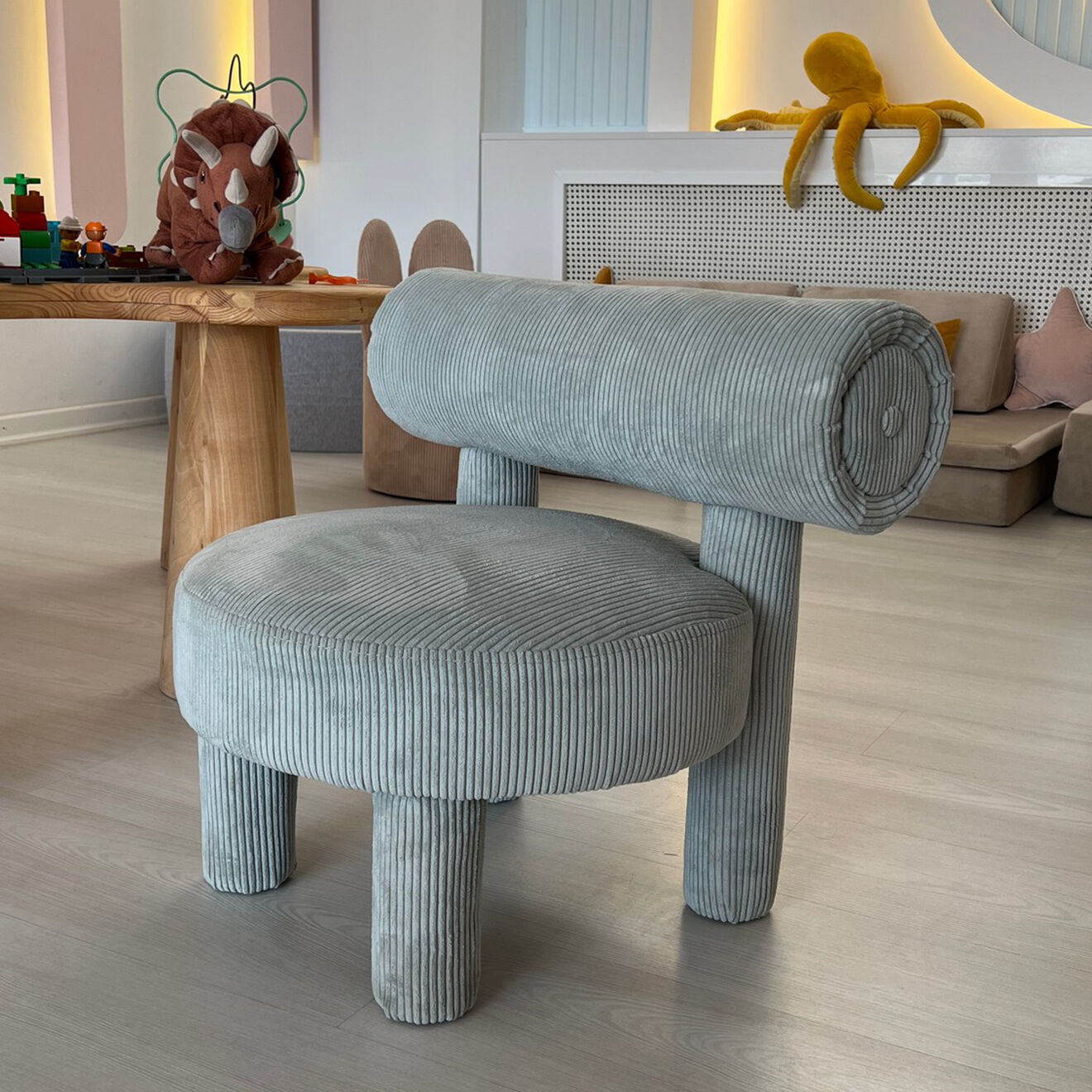 Homitis Fauteuil Enfant Dino bleu - 39x58x39 cm