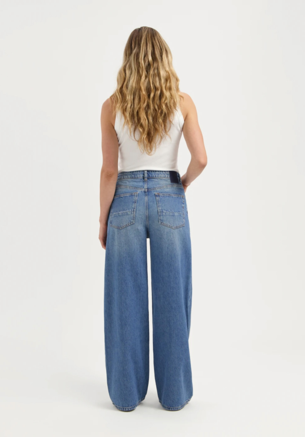 Kuyichi Damen-Jeans Francis Super Wide Rosebowl Blue