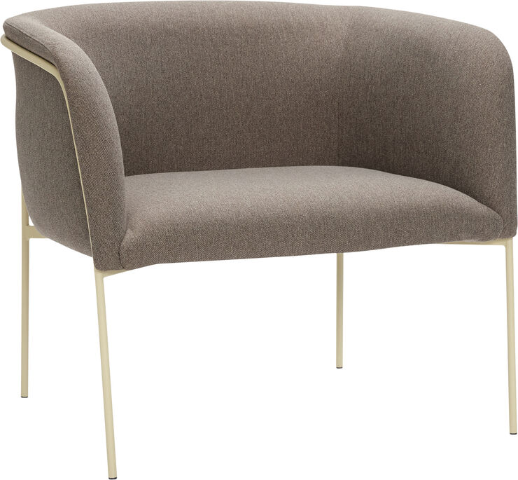 Hübsch Eyrie Lounge Chair Brown Brun/gul