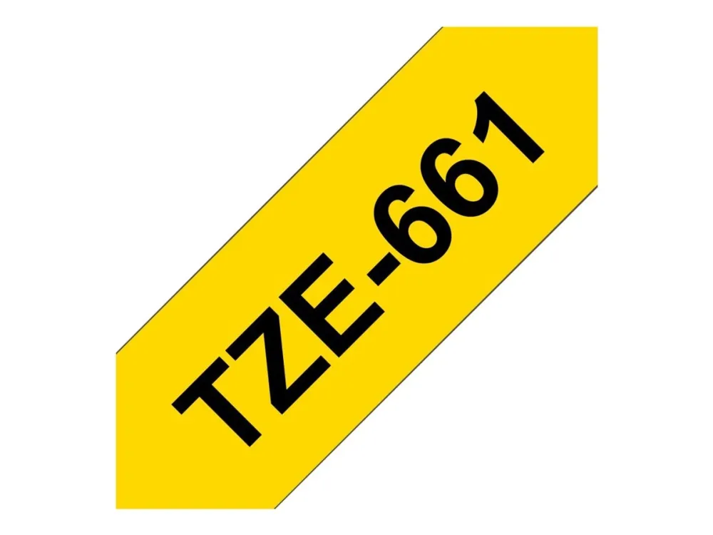 Brother TZe-661 - sort på gul 36mm x 8m