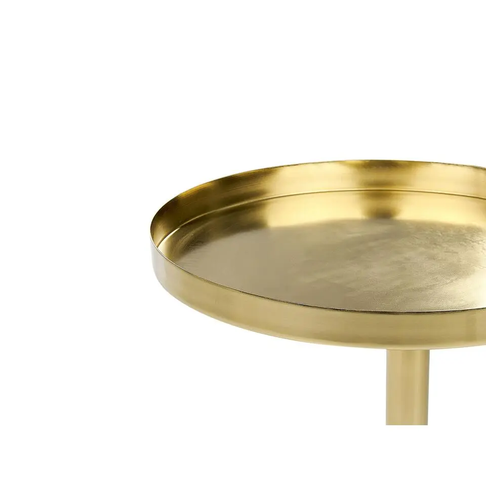 CAMELO - Bijzettafel - Wit/Goud - Metaal