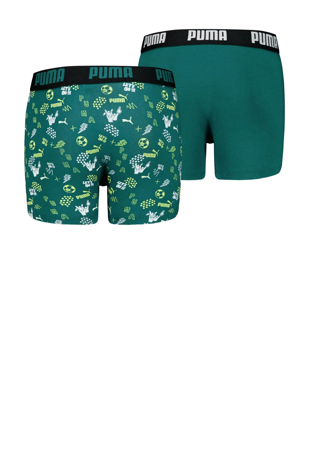 Puma boxershort- set van 2 groen