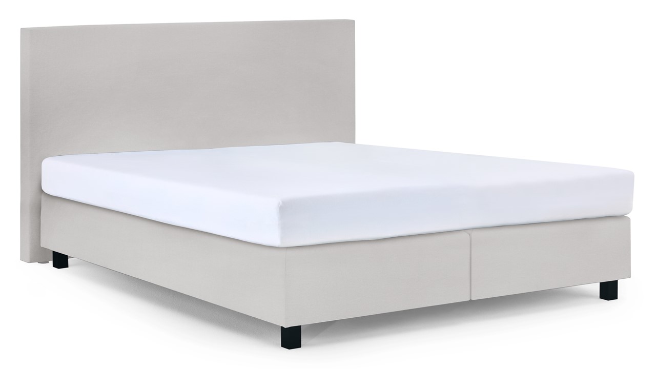 Boxspring Autentik Tunn met B Bright Platinum 200 matras light grey