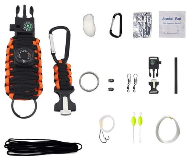 Survival kit med 12 tilbehør