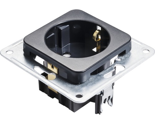 ROTH LANGE 57430 Stopcontact met verhoogde aanraakbeveiliging Basic zwart-grijs