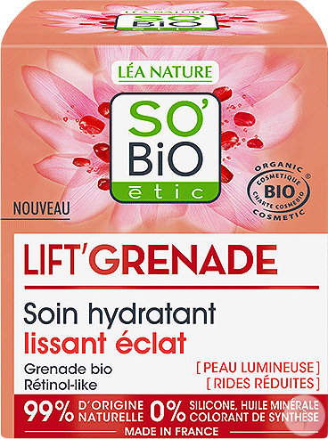 So'Bio Étic Lift'Grenade Soin Hydratant Lissant Éclat Bio Pot 50ml