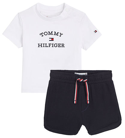 Tommy Hilfiger Set - T-Shirt/Shorts - Weiß/Navy