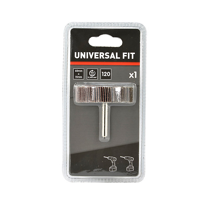 Rouleau abrasif Universal pour perceuse 60 x 15 mm, Grain 120