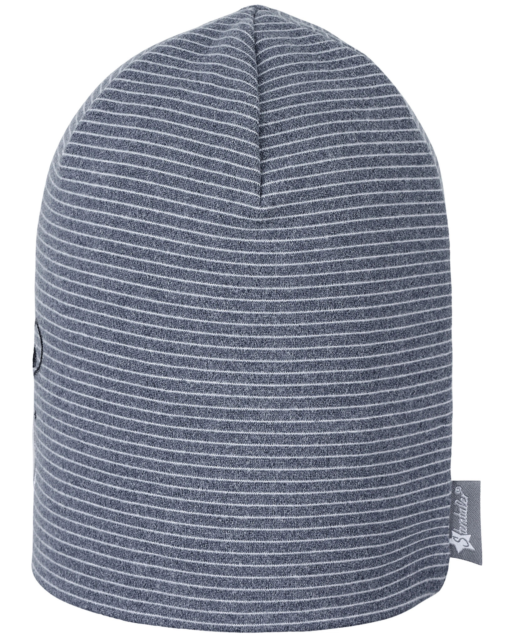Beanie SLOUCH BÄR gestreift in blau meliert