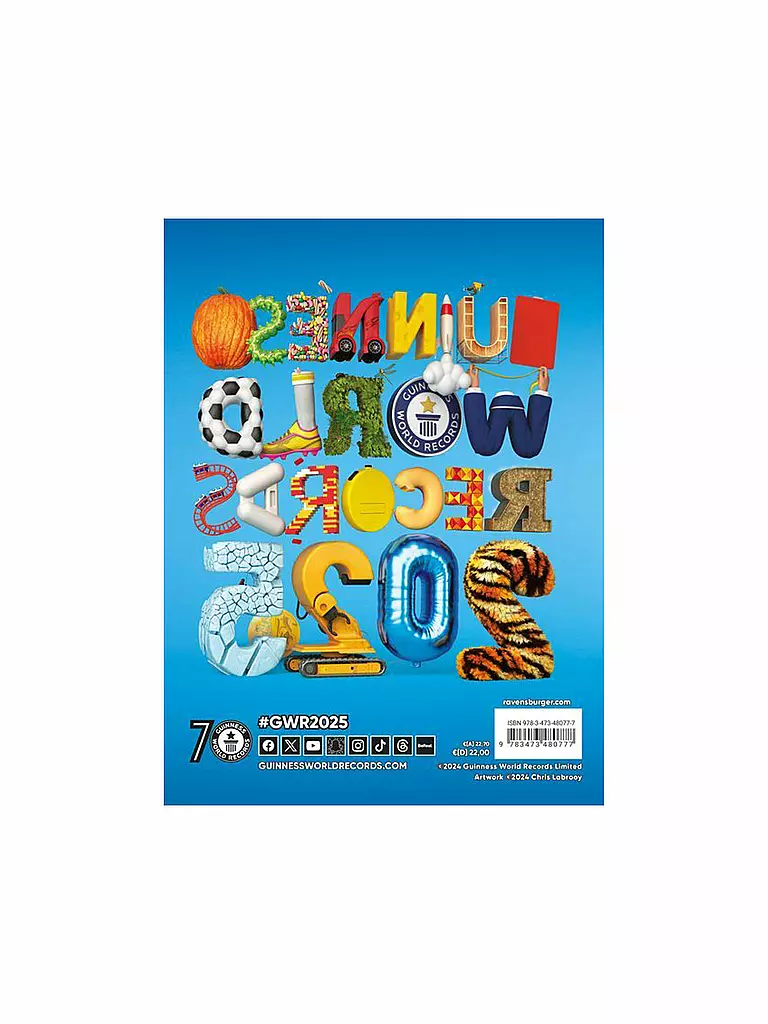 RAVENSBURGER Buch - Guinness World Records 2025: Deutschsprachige Ausgabe  keine Farbe