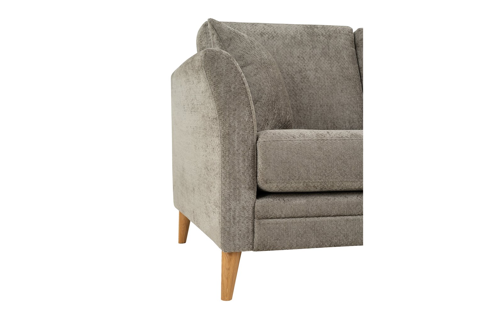 Eden 3-seter sofa Tekstil Movie 3/3 Warm Grey med ben i eik natur (15137).