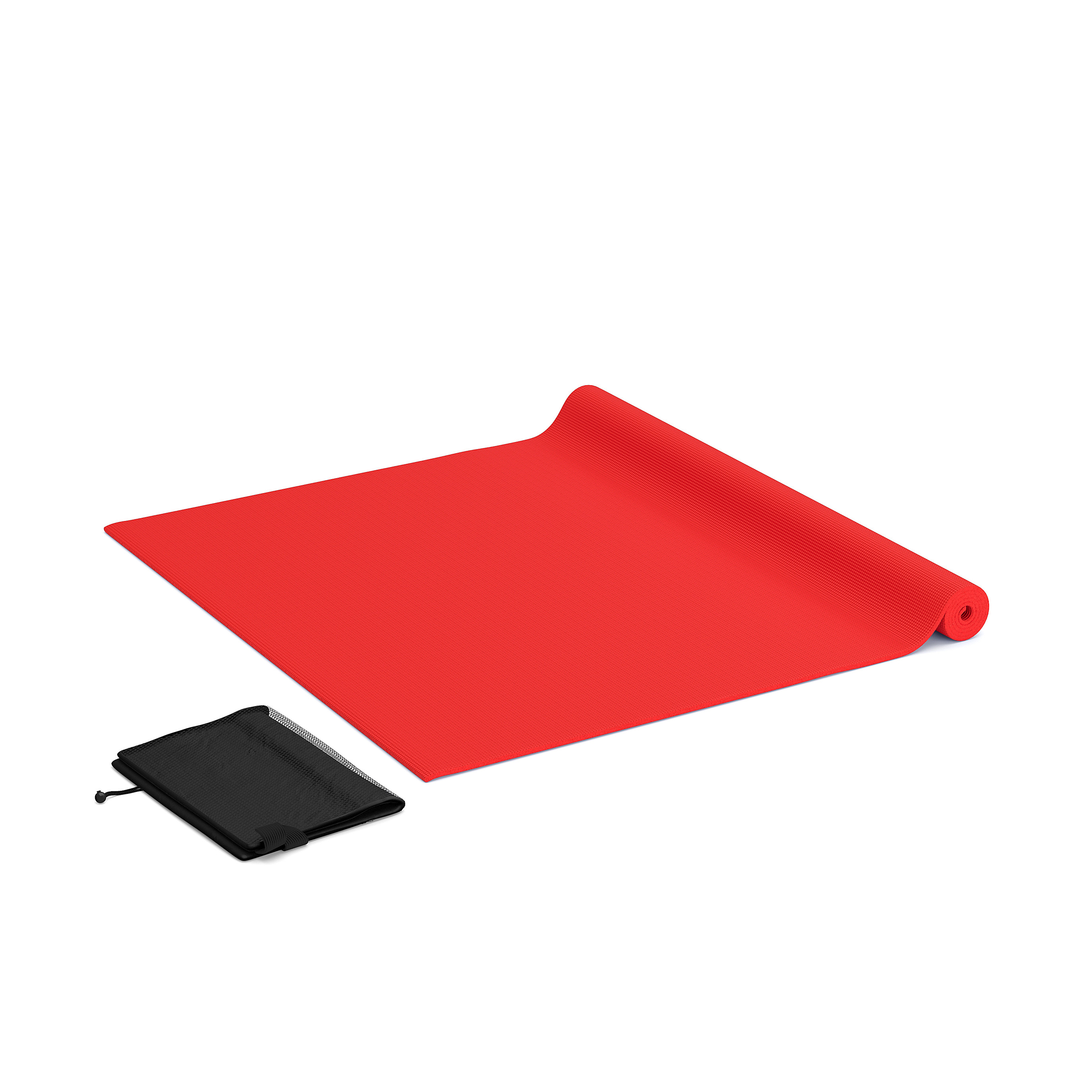 Yogamatte mit Tasche rot 173 x 61 x 0.5 cm