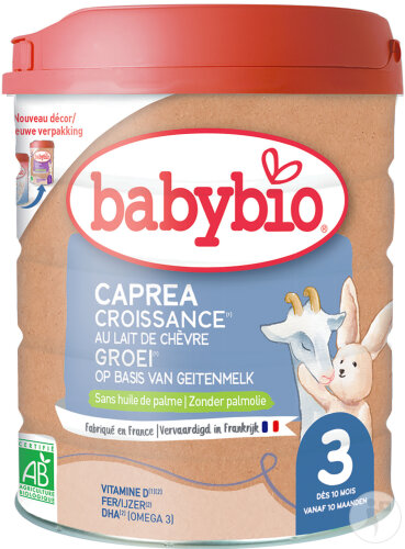Babybio Caprea Croissance 3 Au Lait De Chèvre Dès 10 Mois Boîte 800g