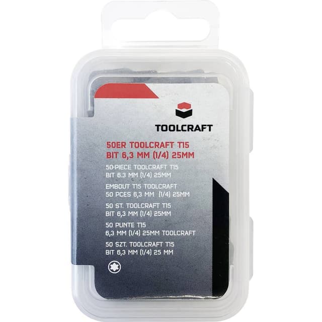 50 stk T 15 Sekskant-bit TOOLCRAFT S2-stål