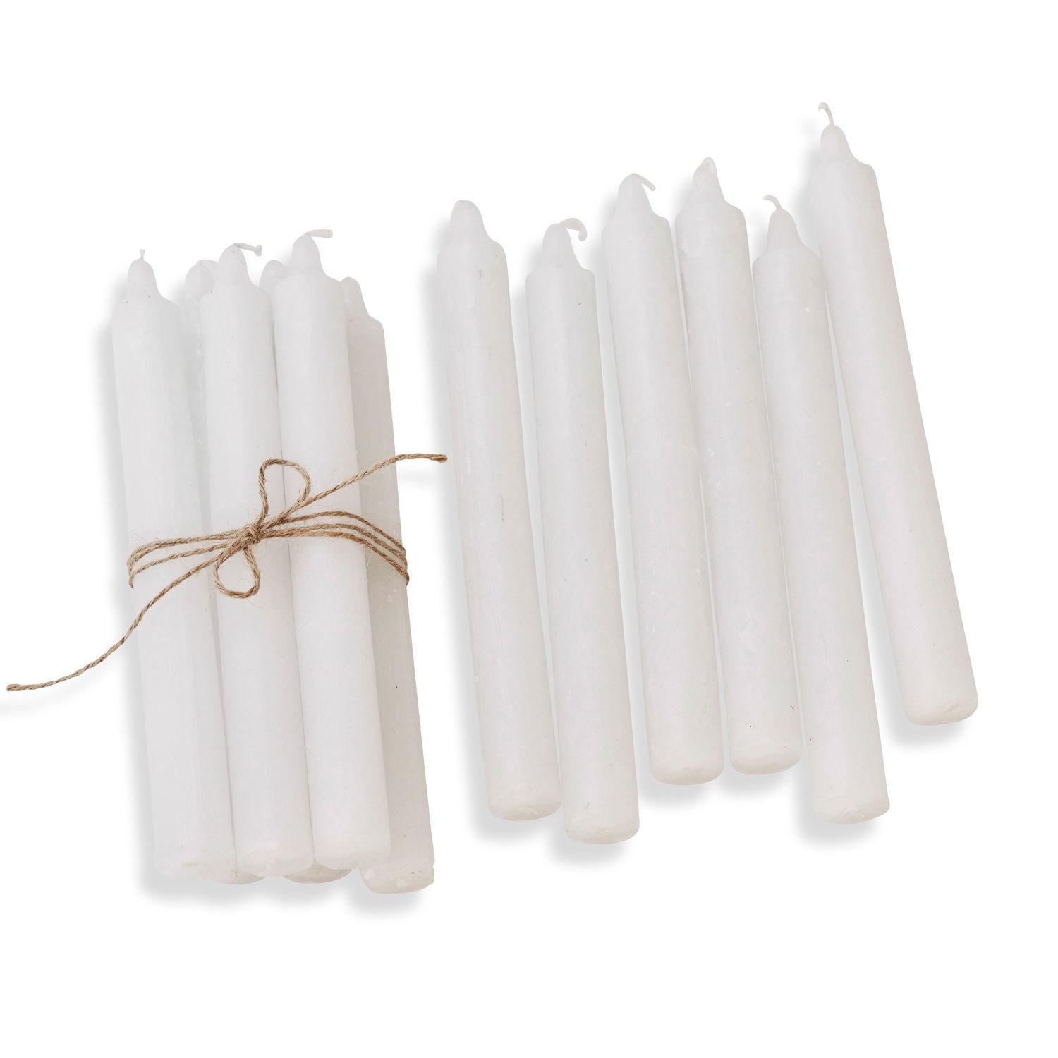 Kerze 12er Set Bauceau creme