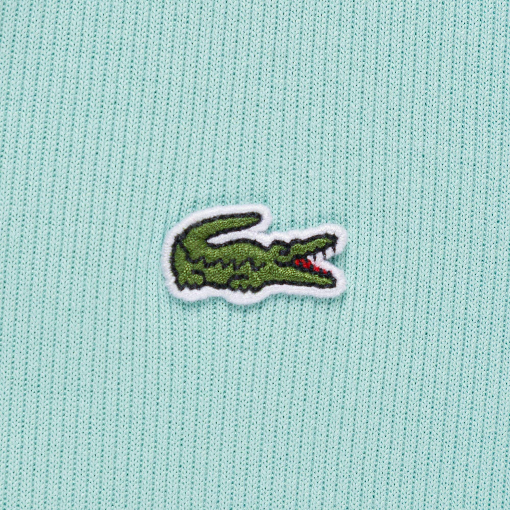 Polo L.12.D slim fit en coton côtelé Manches Courtes - Vert - Lacoste - Femme