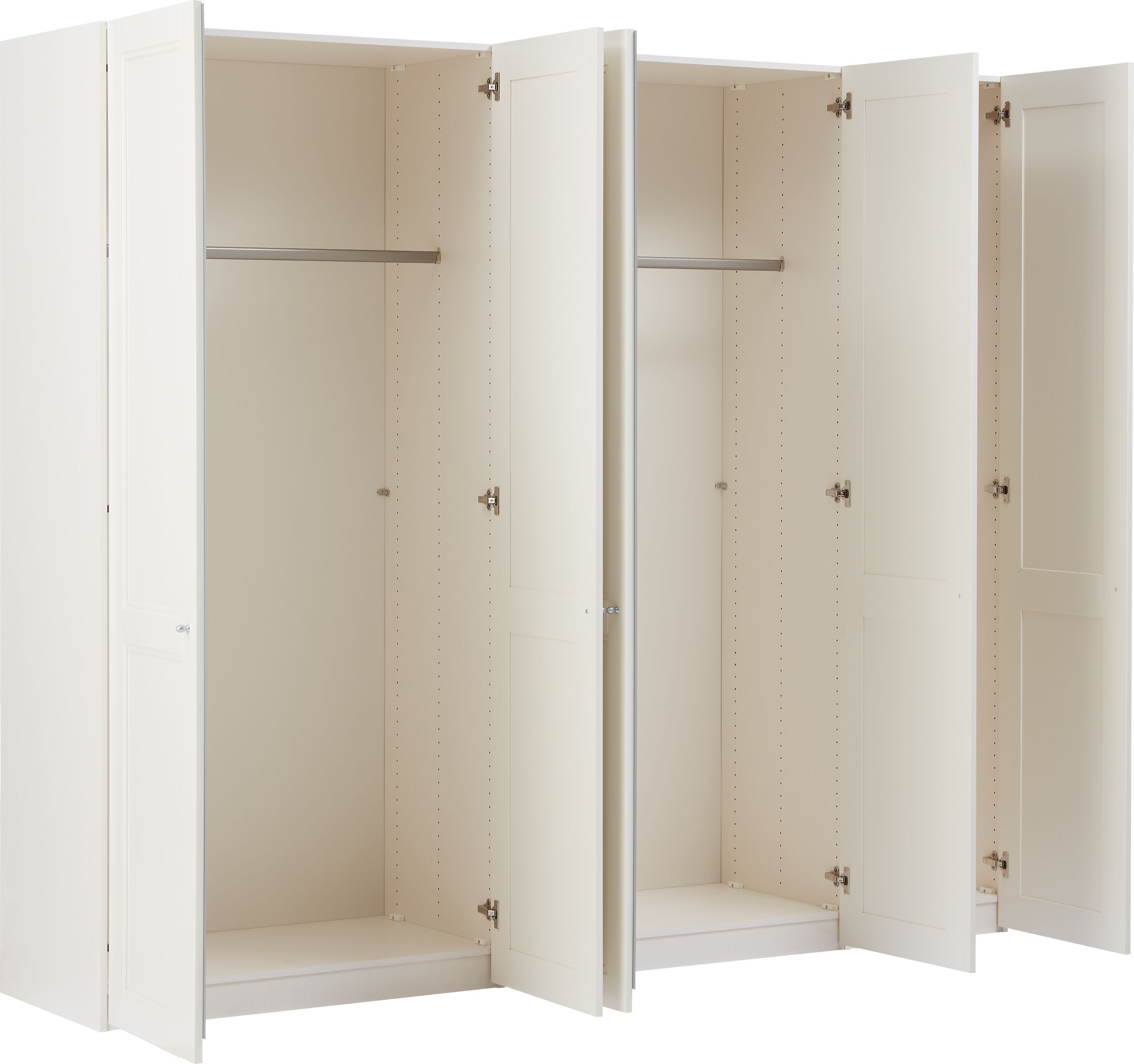 MODUL Drehtürenschrank - Creme / B: 253.0 cm x T: 58.0 cm x H: 220.0 cm