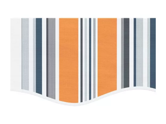 Tissu de remplacement pour auvent rayures multicolores 3,5x2,5m