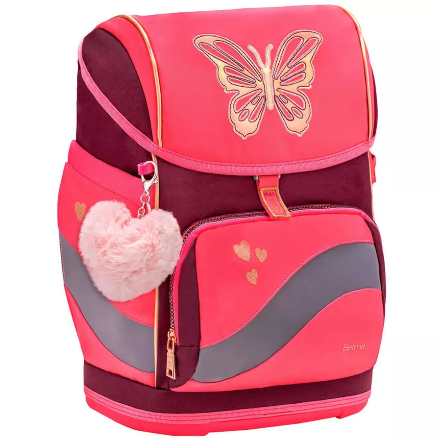 Belmil Schulranzen Premium Smarty Plus Set 5-teilig Coral