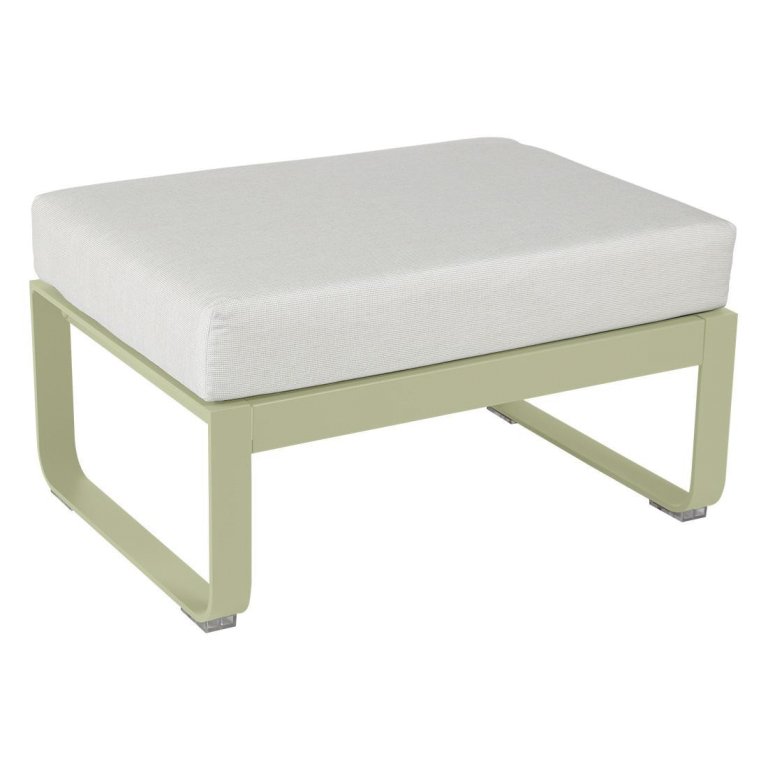 Fermob Bellevie hocker kussen wit Willow green