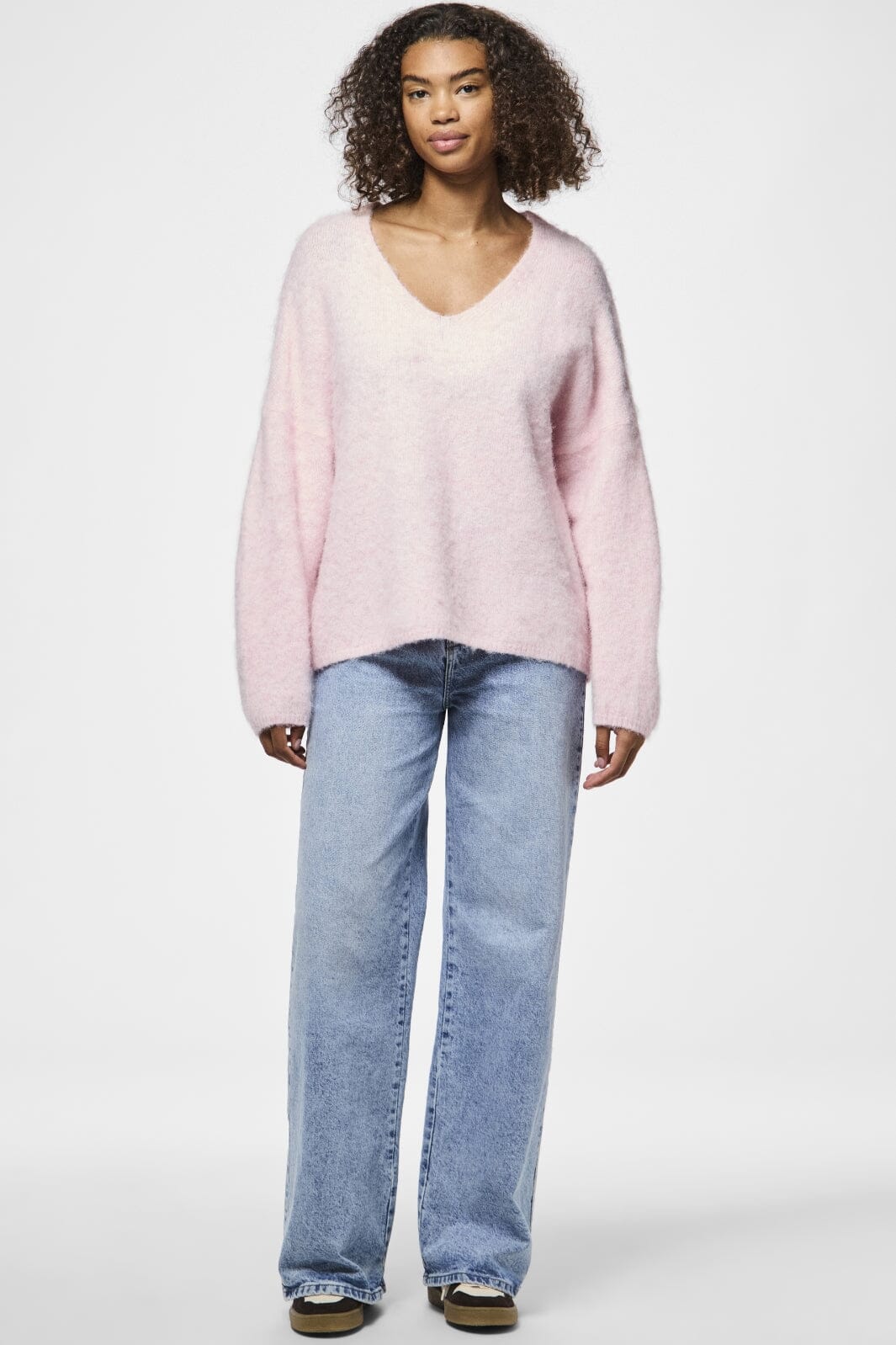 Pieces Pcpam Ls V-Neck Oversize Knit 17154248