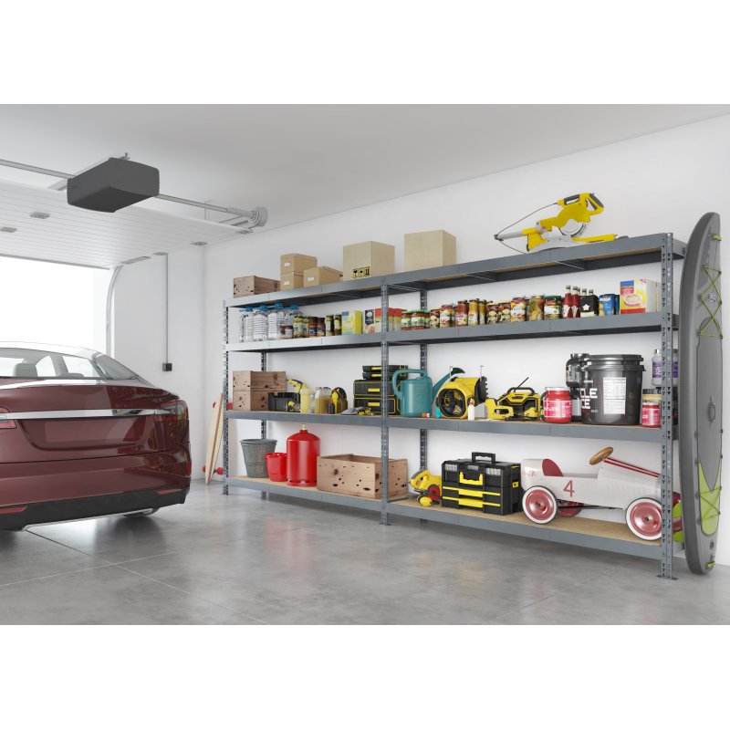 Rayonnage MODULO - Etagère Rack double - 8 plateaux
