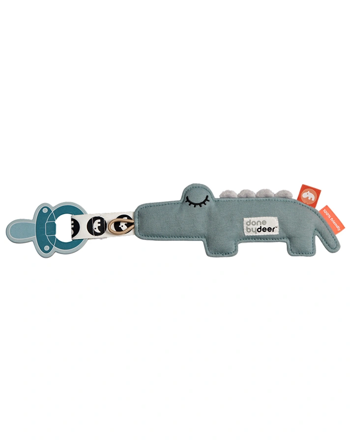 Schnullertier COZY KEEPER – CROCO in grün