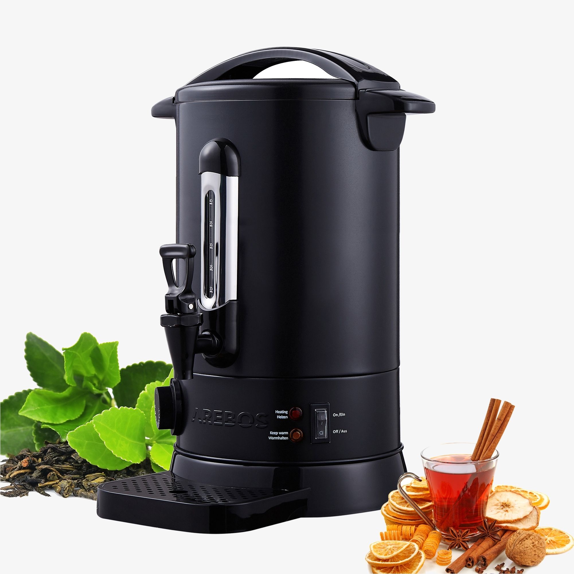 Glühweinkocher 8,8 L Schwarz