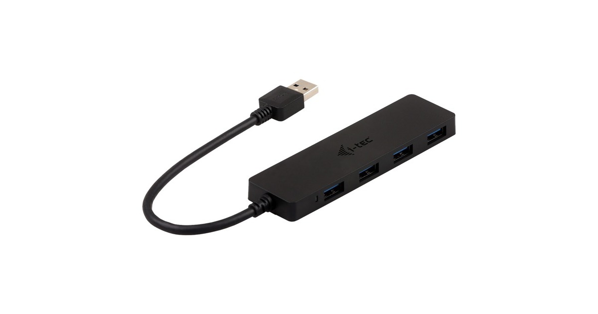 i-tec4-Port USB 3.0 Slim Passive usb-hub  (Zwart)