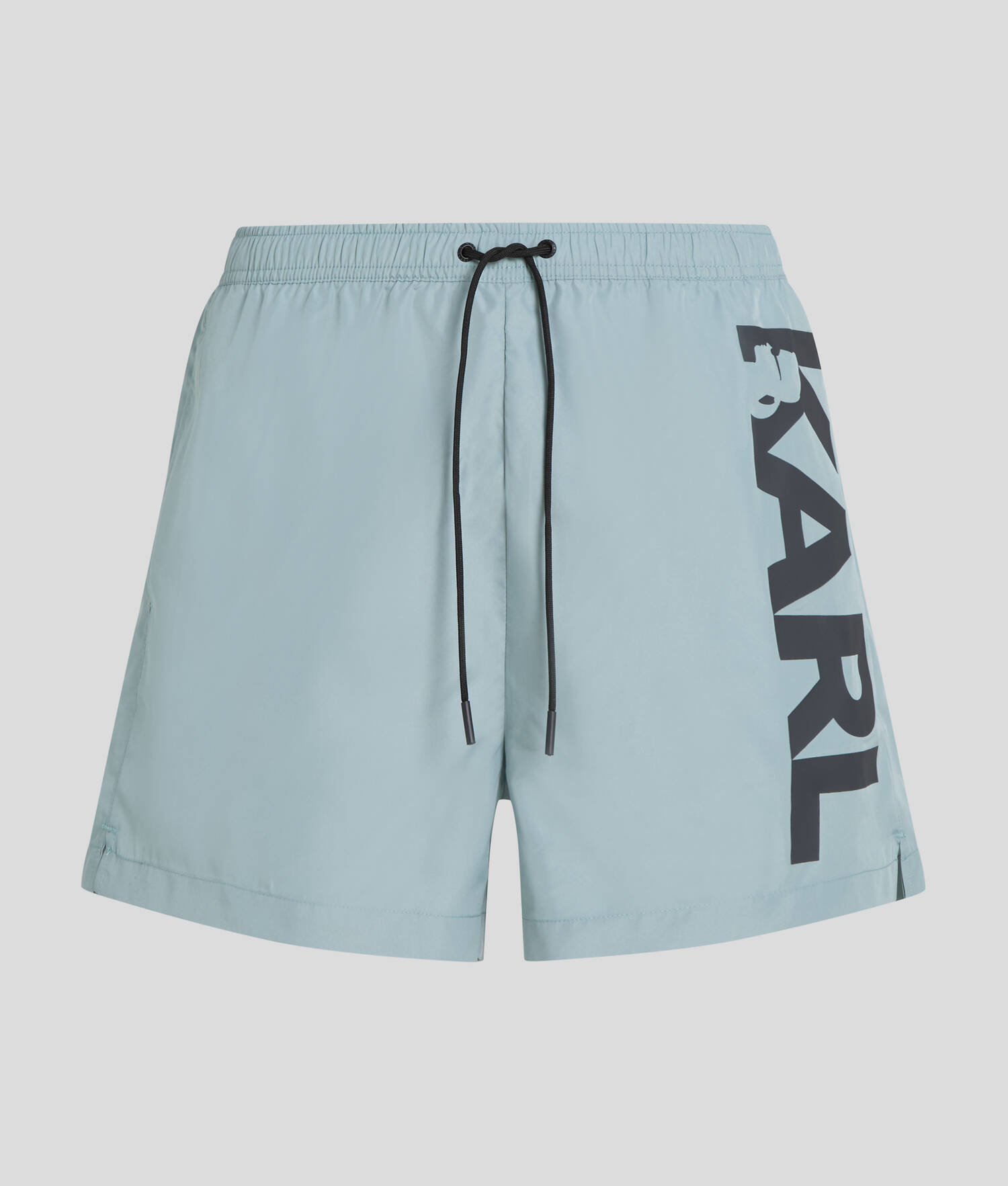 SHORT DE BAIN ORNÉ DU LOGO KARL - Ardoise