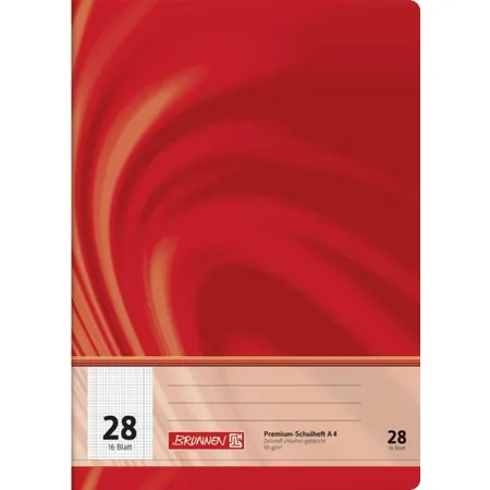 BRUNNEN Schulheft Young Vivendi A4, kariert, Liniatur 28, 16 Blatt