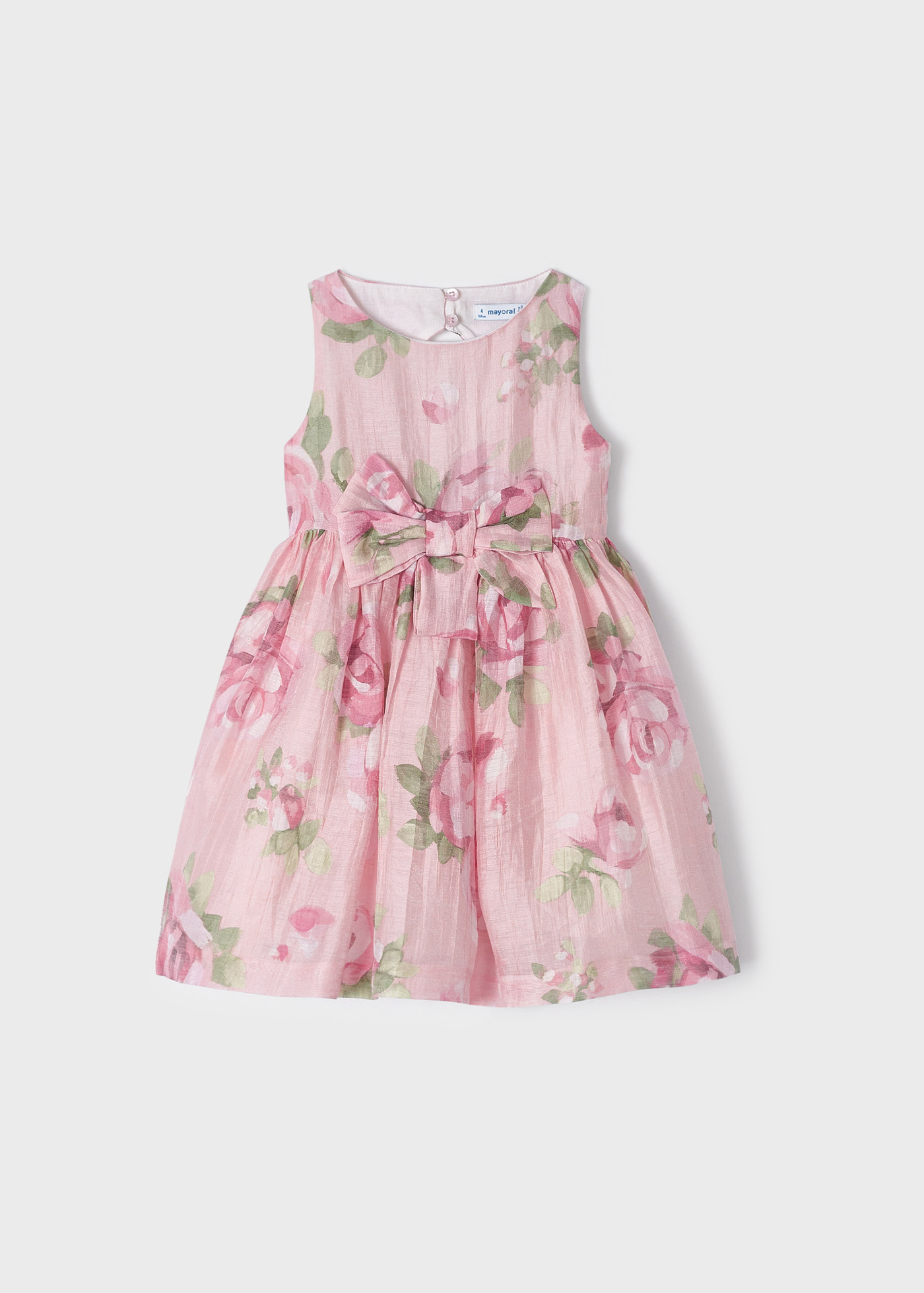 Vestido de linho estampado para meninas