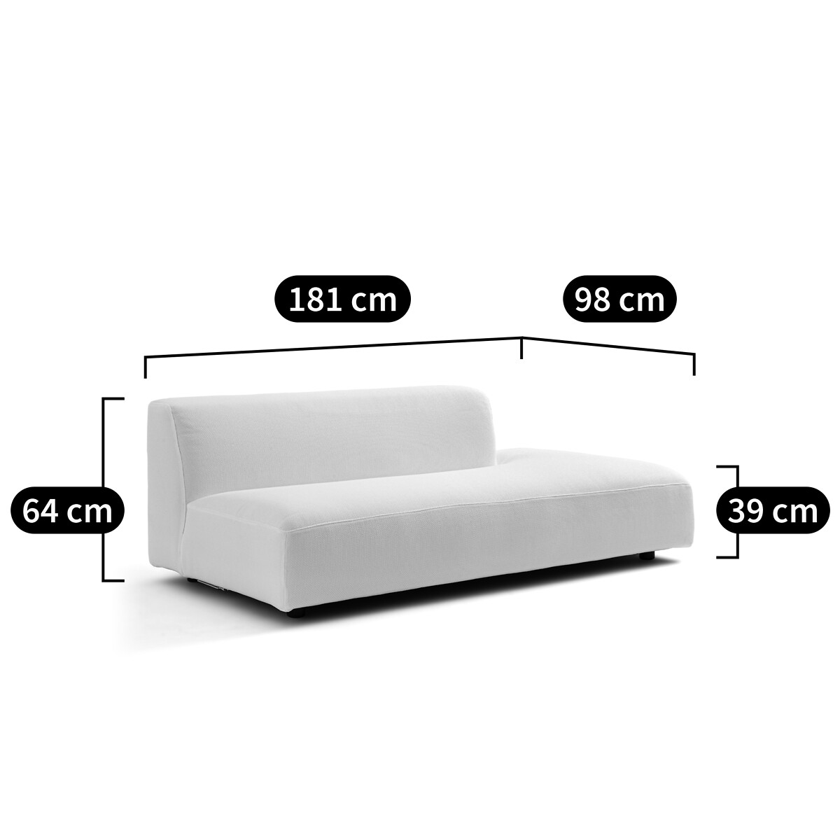 AM.PM<br>Meio sofá, modelo grande, trançado, Leki
