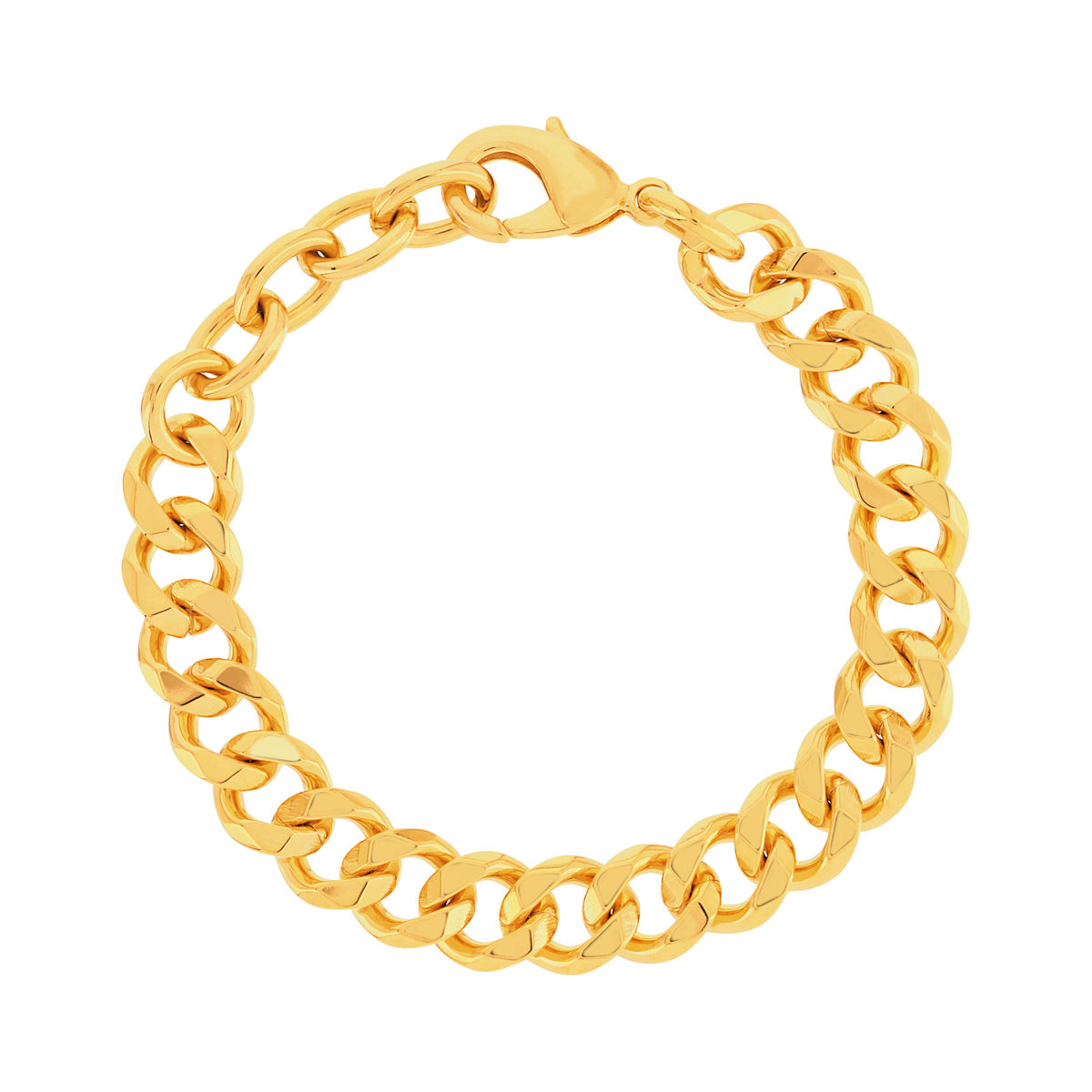 Bracelet plaqué or maille gourmette 16 à 19 cm