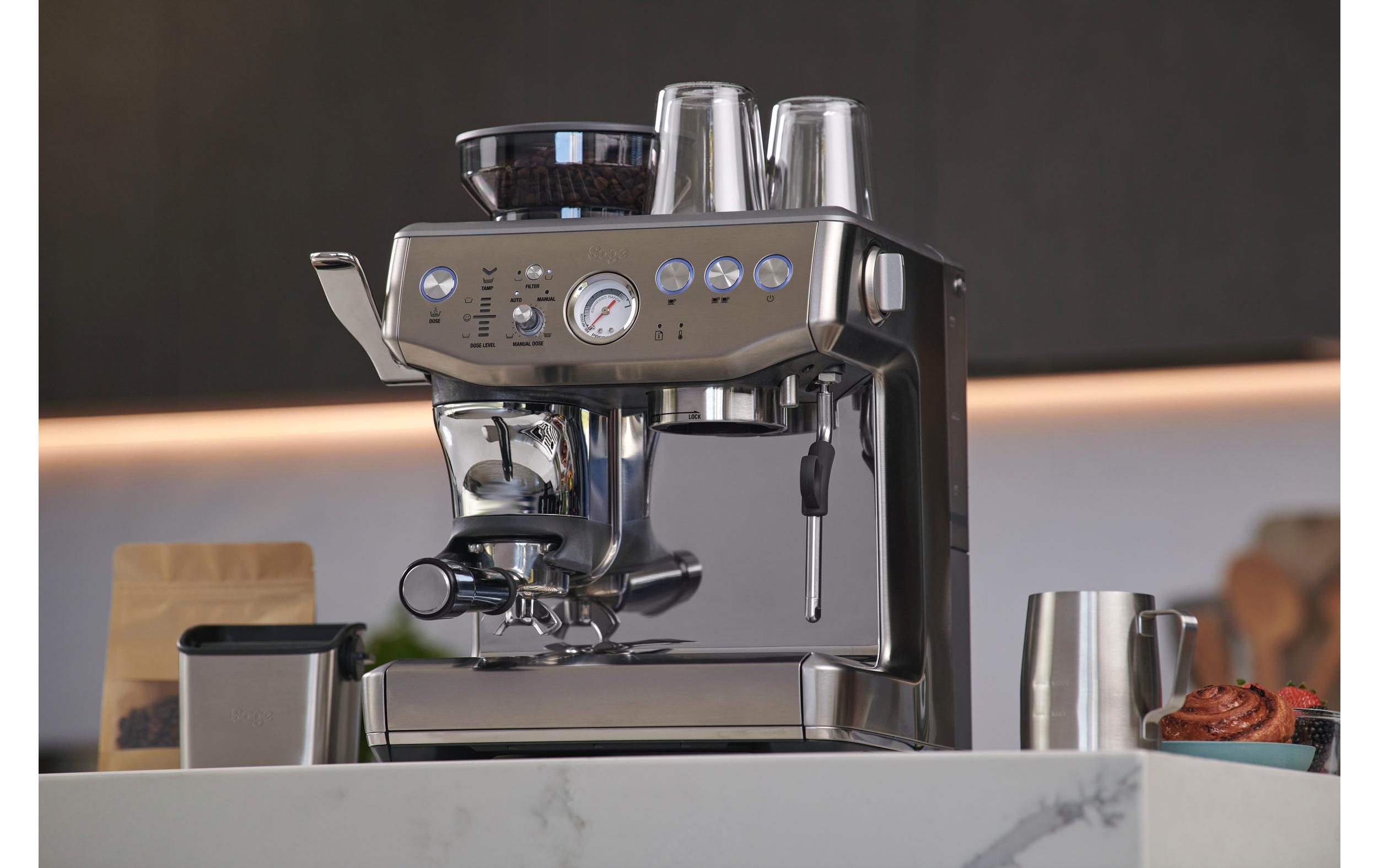 Siebträgermaschine Barista Express Impress Edelstahl<br>Kompakte und vielseitige Espressomaschine für Kaffee in Barista-Qualität